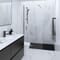 Box Doccia Walk-in con Piatto Doccia Antiscivolo Nero Opaco - Scelta di Dimensioni - RAK Feeling