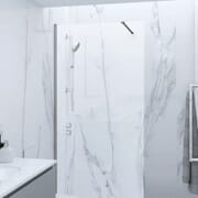 Parete Doccia Walk-In a Nicchia - Grigio - Scelta di Misure del Vetro - Hudson Reed x RAK Feeling