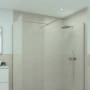 Parete Doccia Angolare Greige - Scelta di Misure del Pannello in Vetro - Hudson Reed x RAK Feeling