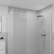 Parete Doccia Angolare Bianca - Scelta di Misure del Pannello in Vetro - Hudson Reed x RAK Feeling