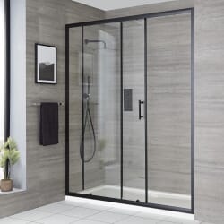 Porta Doccia Scorrevole con Piatto Doccia - Nox