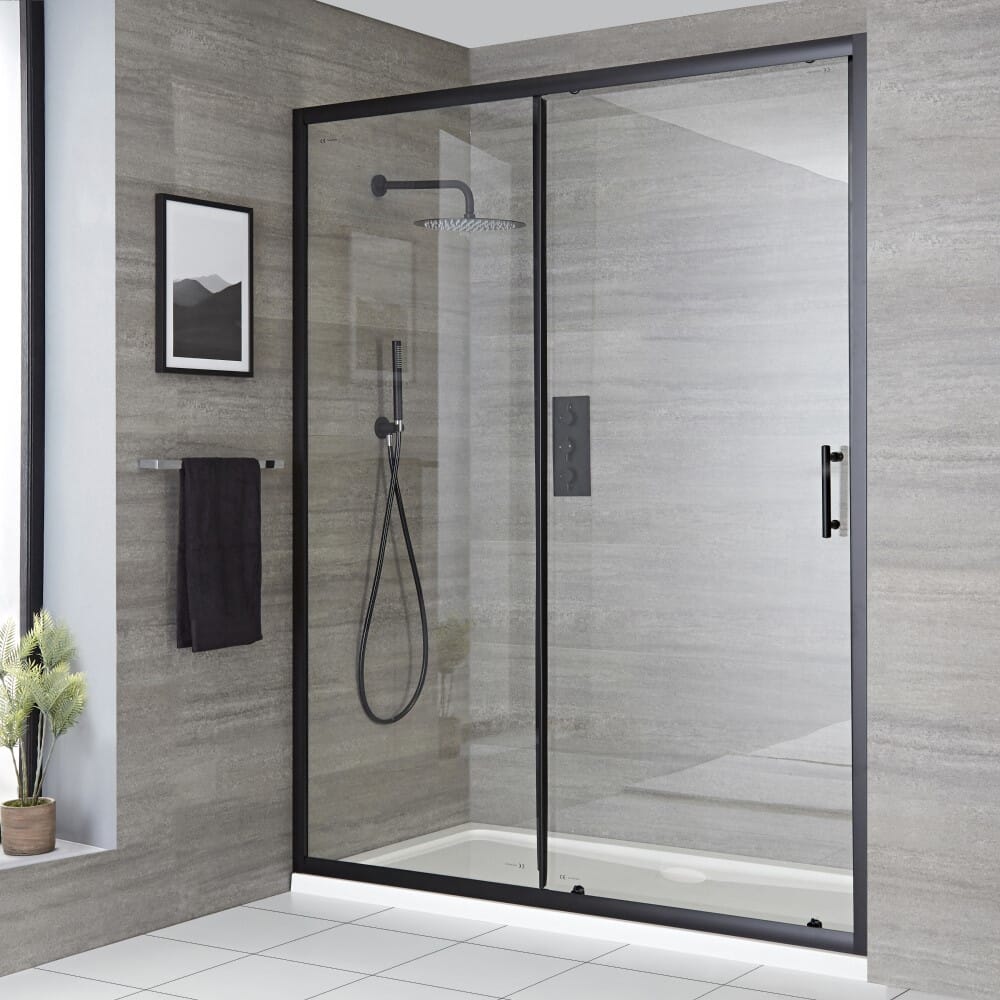 Porta Doccia Scorrevole con Piatto Doccia - Nox