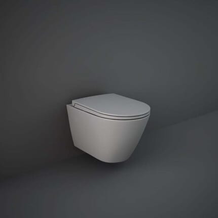 Sanitario Sospeso senza Brida con Chiusura Ammortizzata e Telaio Basso - Scelta di Finiture e Placca di Comando - Hudson Reed x RAK Feeling