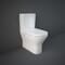 Mini Sanitario WC Monoblocco senza Brida con Sedile Ammortizzato - Bianco Lucido - Hudson Reed x RAK Resort