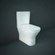 Maxi Sanitario WC Monoblocco senza Brida con Sedile Ammortizzato - Bianco Lucido - Hudson Reed x RAK Resort