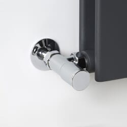 Coppia di Valvole per Radiatori e Scaldasalviette con Adattatori per Tubi in Rame 15mm