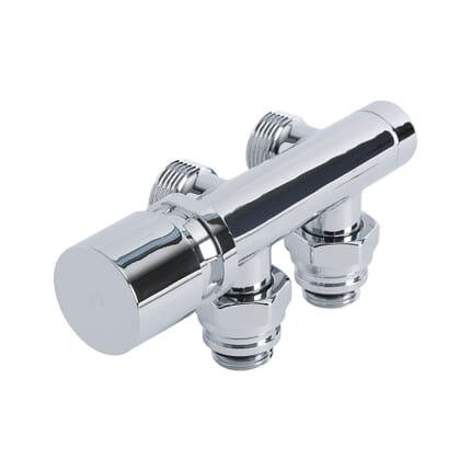 Valvole a Squadra per Radiatori e Scaldasalviette con Adattatori per Raccordi 15mm per Tubi in Rame - Multiblock H