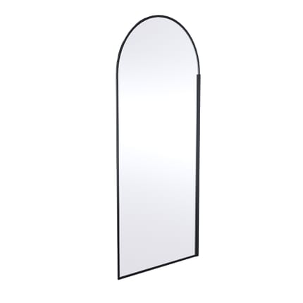 Parete Doccia Walk In con Vetro ad Arco - Telaio Nero -  1950mm - Disponibile in Diverse Dimensioni