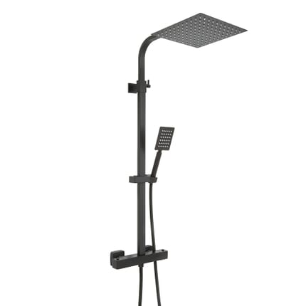 Colonna Doccia con Miscelatore Termostatico a Barra con Soffione Quadrato e Doccetta - Scelta della Finitura - Arvel