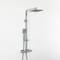 Colonna Doccia con Miscelatore Termostatico Moderno Quadrato, Soffione e Doccetta – Kubix – Cromato