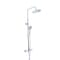 Colonna Doccia Termostatica Moderno con Miscelatore a Barra, Soffione Doccia Rotondo e Doccetta - Cromato - Como
