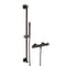 Kit Doccia con Miscelatore Termostatico a Barra Rotondo con Doccetta e Asta Saliscendi - Nichel Nero - Otto
