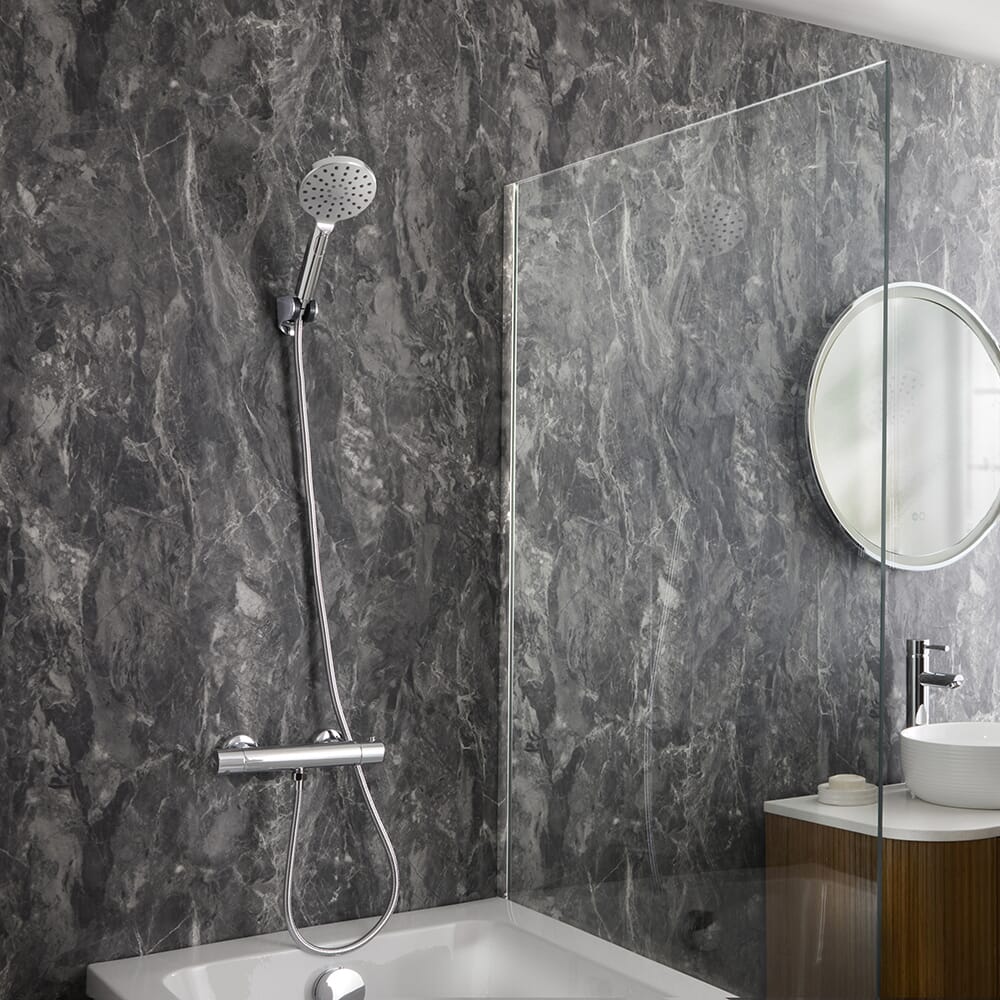 Miscelatore Rotondo Termostatico a Barra con Doccetta - Scelta della Finitura - Elsie