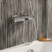 Miscelatore Quadrato Termostatico a Barra con Erogatore per Vasca - Scelta della Finitura - Tolima