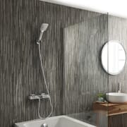 Sistema Doccia con Miscelatore Quadrato Termostatico a Barra con Erogatore per Vasca e Doccetta - Scelta della Finitura - Tolima