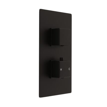 Miscelatore Doccia Termostatico a 2 Vie - Nero - Preto