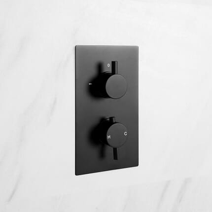 Miscelatore Doccia Termostatico Circolare Nero ad 1 Via - Nox