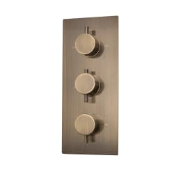 Miscelatore Termostatico Doccia a Tre Vie - Ottone Spazzolato - Clarus