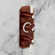 Miscelatore Doccia Termostatico Tradizionale Triplo da Incasso - Rame Satinato - Elizabeth