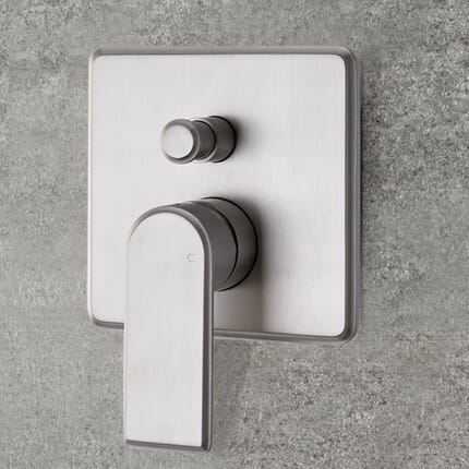 Miscelatore Doccia Manuale Moderno a 2 Vie Nichel Spazzolato - Aldwick