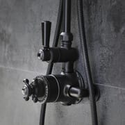 Hudson Reed Elizabeth - Miscelatore Doccia Termostatico Esterno Tradizionale a 1 Via con Design Doppio - Nero