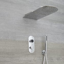 Doccia Digitale con Sistema di Controllo a 3 Vie con Doccetta, Soffione Effetto a Pioggia e Cascata - Narus