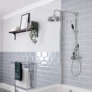 Colonna Tradizionale con Miscelatore Termostatico Esterno - Cromato e Nero - Elizabeth