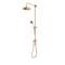Colonna Doccia con Miscelatore Termostatico Tradizionale Doppio Esposto in Oro Satinato con Soffione (2 Vie) - Elizabeth