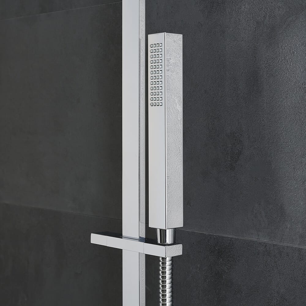 Doccetta Quadrata con Ugelli Anticalcare - Kubix