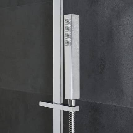 Doccetta Quadrata con Ugelli Anticalcare - Kubix