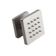 Idrogetto Doccia Quadrato in Ottone Color Nichel con Finitura Spazzolata