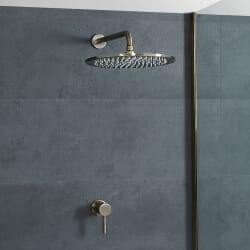 Miscelatore Doccia con Soffione da 300mm - Ottone Spazzolato - Clarus