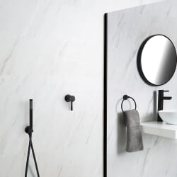 Miscelatore Doccia Manuale ad Incasso Nero ad 1 Via Completo di Doccetta - Nox