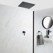 Miscelatore Doccia Incasso Manuale ad 1 Via con Soffione Doccia Incasso a Soffitto 400mm - Nox