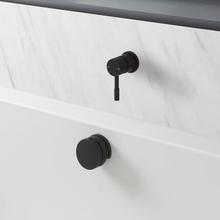 Miscelatore Moderno con Erogatore Vasca e Scarico – Nero - Nox