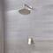 Soffione Doccia Circolare 188mm con Miscelatore Doccia Manuale con Finitura in Nichel Spazzolato - Aldwick