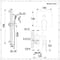 Kit Doccia Cromato Completo di Miscelatore Doccia Manuale a 2 Vie con Soffione Doccia Quadrato 300mm, Doccetta e Asta Saliscendi - Harting