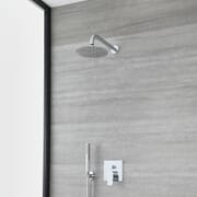 Rubinetto Miscelatore Doccia con Soffione Doccia e Doccetta – Cromato – Arcadia