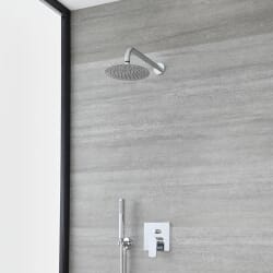 Rubinetto Miscelatore Doccia con Soffione Doccia e Doccetta – Cromato – Arcadia