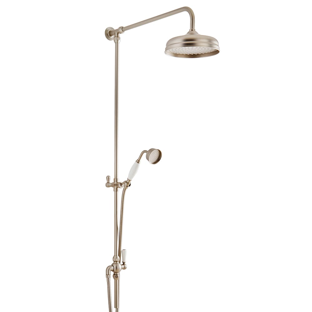 Hudson Reed Elizabeth -  Colonna Doccia Retro con Soffione Rotondo da 194mm e Doccetta (senza Miscelatore Doccia) - Scelta di Finiture