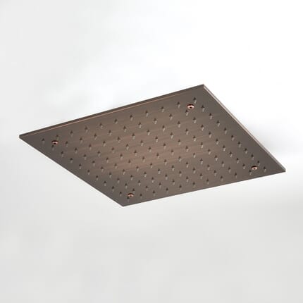 Soffione Doccia Incassato a Soffitto da 400mm – Bronzo Spazzolato - Amara