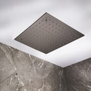 Soffione da Incasso a Soffitto Quadrato da 400mm - Nichel Nero - Otto