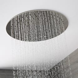 Soffione Doccia da Incasso Circolare a Soffitto Circolare 400 x 400mm Acciaio Inox - Trenton