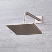 Soffione Doccia Quadrato 200x200mm Colore Nichel con Finitura Spazzolata - Hunston