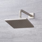 Soffione Doccia Quadrato 200x200mm Colore Nichel con Finitura Spazzolata - Hunston