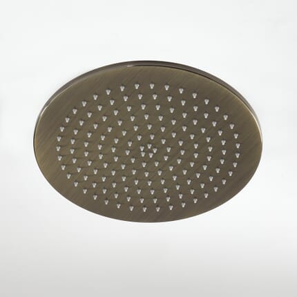 Soffione Doccia Rotondo da 300mm in Acciao Inox - Ottone Spazzolato - Clarus