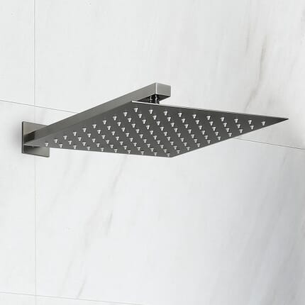 Soffione Doccia Quadrato da 300mm – Grigio Canna di Fucile – Orno