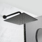 Soffione Doccia Quadrato Nero 300x300mm Acciaio Inox - Nox