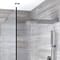 Soffione Doccia con Braccio Doccia Integrato per Parete Box Doccia 250x1000mm- Iko