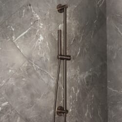 Kit Asta Saliscendi Rotondo con Doccetta e Gomito Integrato - Finiture a Scelta - Otto
